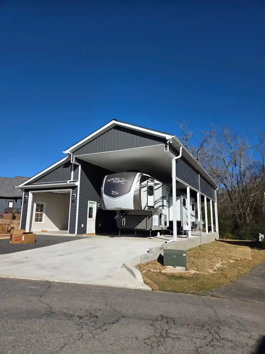 Gutter guard leaf-protection system installed on a home