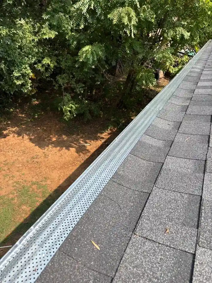 Repair of a home’s gutter and downspout